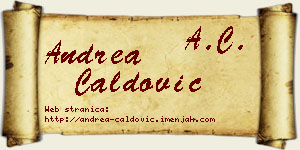 Andrea Ćaldović vizit kartica